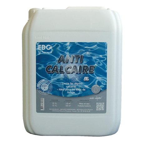EDG by AQUALUX INTERNATIONAL - Anti Calcaire Liquide - Spécial Piscine - Compatible Spa - Anti tartre - Anti Eau Laiteuse - Bido