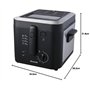 BRANDT FRI25X2 - Friteuse -Dimensions 237X322X342mm- Jusqu'à 1kg de frites - Minuteur 30 min - Filtre anti-odeur - Thermostat ré