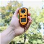 FISHTEC Anémomètre Numérique Portable - Mesure la Vitesse du Vent actuelle/moyenne/maximale + Température - Ecran LCD rétroéclai