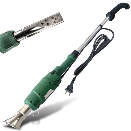 FISHTEC Desherbeur Electrique Thermique 2000 W - 2 en 1 : Bruleur de mauvaises Herbes + Allume Barbecue - Sans Gaz et Produit Ch