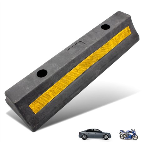 FISHTEC Butée de Parking - Butoir Parking en Caoutchouc- Butées de Roues pour Parking et Garage - Butée d'Aide au Stationnement