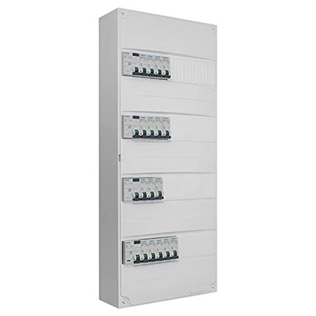Tableau 4 rangées pré-équipé 1 inter. diff. 63A type AC + 1 inter diff 63A type A + 2 inter. diff. 40A type AC + 16 disjoncteurs