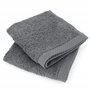 Lot de 2 Serviettes invité 30x30 cm Pure Anthracite 550 g/m2