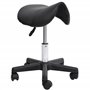 HOMCOM Tabouret de massage tabouret selle ergonomique pivotant 360° hauteur réglable revêtement synthétique noir