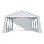 Outsunny Chapiteau Barnum Tente Barnum tonnelle de réception chapiteau de Jardin 8 x 4 x 2,8 m polyéthylène 8 fenêtres et Acier 
