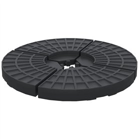 Outsunny Lot de 4 Pieds de Parasol Poids de lestage pour parasols déportés - A remplir d'eau jusqu'à 52 kg ou de Sable jusqu'à 6