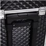 HOMCOM Valise Trolley Maquillage Mallette cosmétique Vanity poignée télescopique réglable 34L x 25l x 62H cm alu. Noir