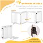 PawHut Barrière de sécurité barrière modulable Pliable pour Animaux de Compagnie 4 Panneaux en Bois de pin Massif 204 x 30 x 61 