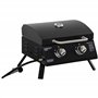 Barbecue gaz de Table transportable Pieds Pliables - 2 brûleurs 5 KW - Barbecue gaz de Camping - Grille de Cuisson