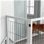 PawHut Barrière de sécurité pour Chien barrière de Protection à 4 Panneaux Pliante clôture pour Animal Domestique en Bois - dim.