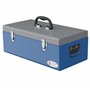 DURHAND Caisse boite à outils en métal transportable avec 3 poignées