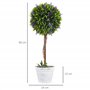HOMCOM Lot de 2 Plantes artificielles avec Fleurs de Lavande Arbre Artificiel Tronc et Pot Inclus - Hauteur 60 cm intérieur et e