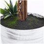 HOMCOM Lot de 2 Plantes artificielles avec Fleurs de Lavande Arbre Artificiel Tronc et Pot Inclus - Hauteur 60 cm intérieur et e