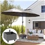 Outsunny Pied de Parasol carré 2 en 1, Support Parasol avec Roues universelles et Trous de Drainage, Base de Parasol Remplissage