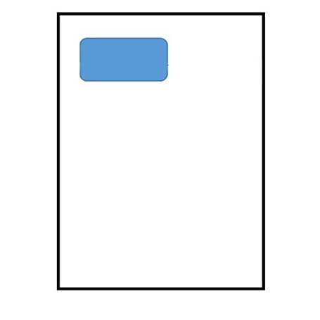 100 feuilles de papier avec étiquette intégrée pour facturation via Seller central Amazon - Etiquette format standard 45 X 85 mm