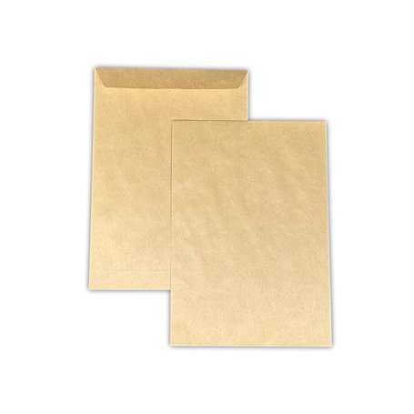 Lot de 50 Grande enveloppe pochette courrier A4 - C4 papier kraft MARRON 90g format 229 x 324 mm Pochette kraft brune auto-adhés