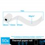 50 bobines de papier thermique pour terminal carte bleue - Dimension 57 x 40 x 12 mm - Bobines pour TPE machine carte cb bobine