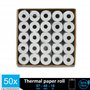 50 bobines de papier thermique pour terminal carte bleue - Dimension 57 x 40 x 12 mm - Bobines pour TPE machine carte cb bobine
