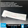 20 petits Rouleaux d'Addition pour Calculatrice avec Imprimante Calculatrices de Bureau impression Impact non thermique papier o
