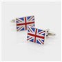 Boutons de Manchette Drapeau UK - Boutons de Manchette Union Jack Originaux, couleurs du Drapeau du Royaume-Uni - Accessoire Fan