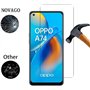 NOVAGO compatible avec Oppo A74(4G)- Pack de 2 films en verre trempé ultra résistant anti choc et anti explosion d'écran (Transp