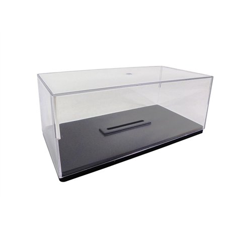 OPO 10 - Lot de 6 boites avec Couvercle Transparent + Socle pour Voiture Miniature de Collection 1/24 - vitrine Cristal Acryliqu