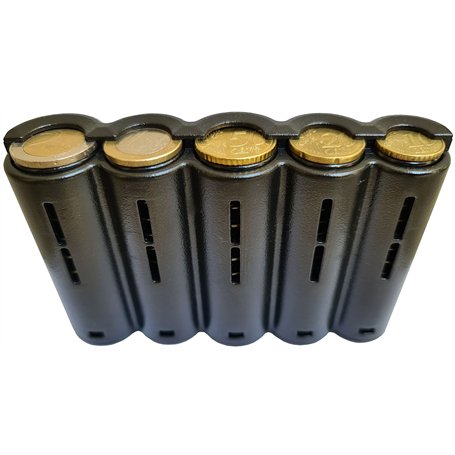 Monnayeur Pièces Euro – Pour Portefeuille Serveur Restauration Pratique – Caisse Monnaie Pièces – Range Monnaie 5 compartiments