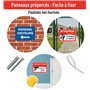 AUA SIGNALETIQUE - Panneau Prépercé (4 Trous) avec Angles arrondis - PVC Rigide 1.5 mm - (300 x 210 mm, Parking Visiteurs à Droi