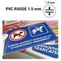 AUA SIGNALETIQUE - Panneau Prépercé (4 Trous) avec Angles arrondis - PVC Rigide 1.5 mm - (300 x 210 mm, Parking Visiteurs à Droi