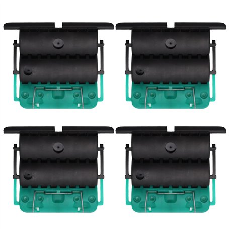 Lot de 4 Attaches de tablier rigide Clicksur H875E pour volet roulant - Fixation de volets roulants - Verrou automatique 2 maill