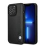BMW Coque de téléphone pour iPhone 14 Pro Signature Collection en ligne noire et pois