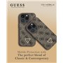 Guess Coque pour iPhone 16 Pro Max [sous Licence Officielle] par CG Mobile | Étui en Cuir synthétique avec Logo en métal et Stra