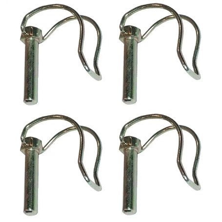 cyclingcolors 4x Goupille demi-lune fraise en acier zingué Goupille remorque Motoculture tondeuse tracteur