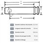 3mm x Longueur 120mm 3 Points remorque Tracteur Camion Machine agricole Piton goupille