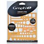 GRAPH'IT Normographe Gabarit OTAN - Idéal Traçage pour Cartes et Schémas - 87 Formes Géométriques - Acrylique Souple et Résistan