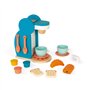 Janod - Set du Petit Déjeuner - Machine à Café en Bois + 14 Accessoires - 3 Capsules