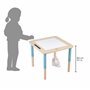 Janod - Table d'Activités Évolutive en Bois - 5 Activités Premier Âge - Plateau à Dessin Magnétique - Avec Sac de Rangement Accr