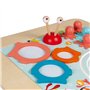 Janod - Table d'Activités Évolutive en Bois - 5 Activités Premier Âge - Plateau à Dessin Magnétique - Avec Sac de Rangement Accr