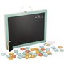 Janod - Tableau Enfant en Bois 4 en 1 - Coffret 4 activités : Adroise Magique + Tableau Noir + Tableau Blanc + Tableau Blanc Mag