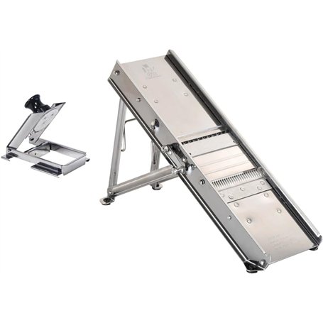 LOUIS TELLIER - Mandoline Professionnelle Bron Coucke - Inox - Tranche Fruits et Légumes et Réalise Frites et Juliennes - Lame L