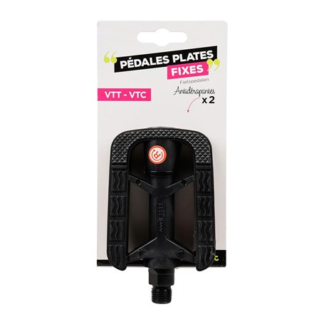 UPFIT - Pédales pour vélo - Lot de 2 pédales Plastique Anti-dérapante VTT/VTC