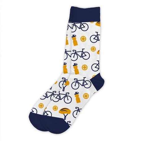 STC Paire de Chaussettes Passion Vélo à Motifs T39-45