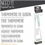 ScrapCooking - Thermomètre Digital Cuisine Pâtisserie Need’it - Compatible Induction - Thermomètre Alimentaire avec Sonde Inox &