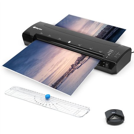 Waytex 78208 Plastifieuse A3 A4 A5 A6 Pro Ultra Rapide Plastification à Chaud et à Froid jusqu’à 2x250 microns avec Température