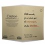 CIT-1004 Carte Citation sur papier naturel fibré avec Enveloppe "Cette année je ne veux que du Champagne et des étoiles" Aloïs A