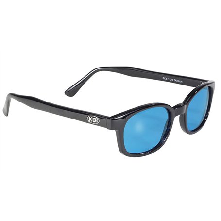 KD's X 1129 - Lunettes de soleil sportifs et motards - homme & femme - s'adaptent sous casque moto vélo ski - Verres turquoises