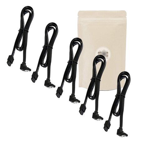 Adaptout X5 Cable sata 3 40cm 90° 6 Gbps Angle coude Droit HDD PC Carte Mere SATA III 3.0 MARQUE FRANÇAISE