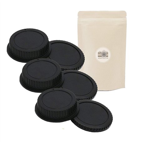 3X EOS BO Cache Bouchon BOITIER + Arrière pour Objectif Canon EOS EF EF-S Compatible Tous DSLR Canon - ADAPTOUT Marque FRANÇAISE