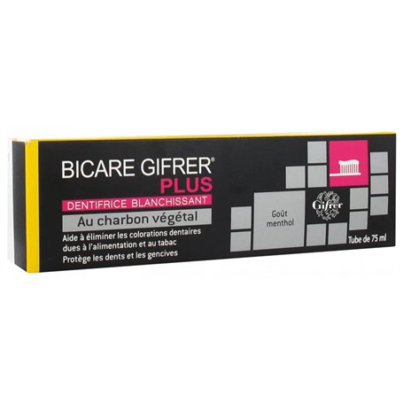 Gifrer Bicare Gifrer Plus Dentifrice Blanchissant au Charbon Végétal 75 ml
