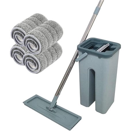 Venteo Balai Autoclean Mop 360° avec Seau Double Compartiment | Serpillière Microfibre Ultra Absorbante | Système de Nettoyage M